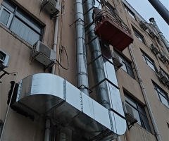 排煙(yān)管道(dào)安裝現(xiàn)場(chǎng)